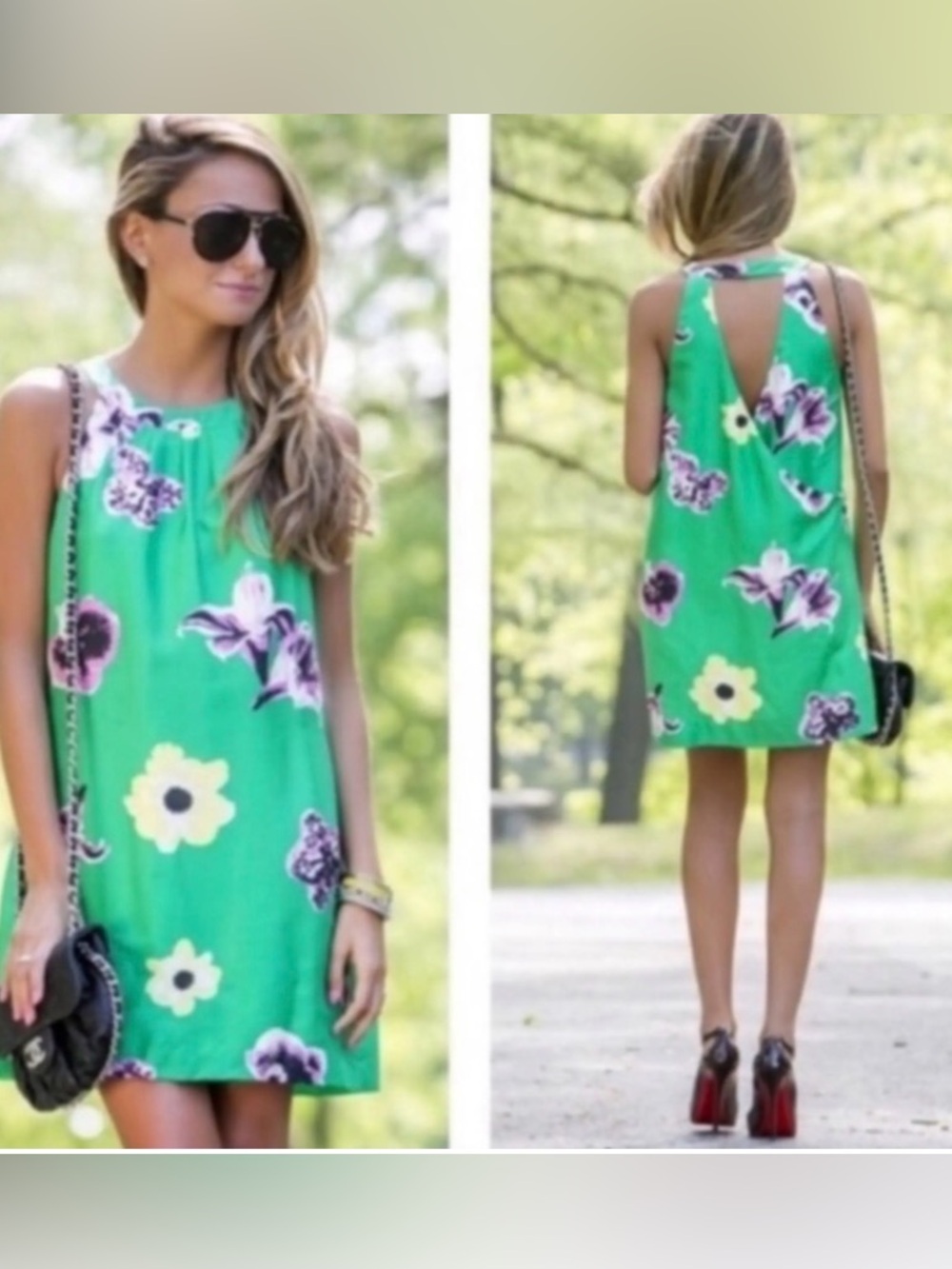 J.Crew green floral silk halter shift mini dress